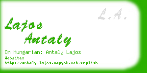 lajos antaly business card